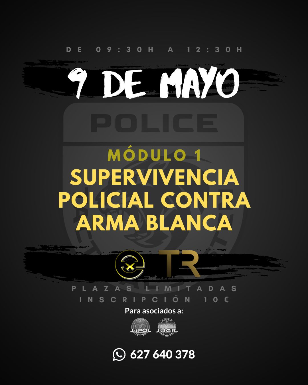 Curso de Supervivencia policial contra arma blanca en Valencia